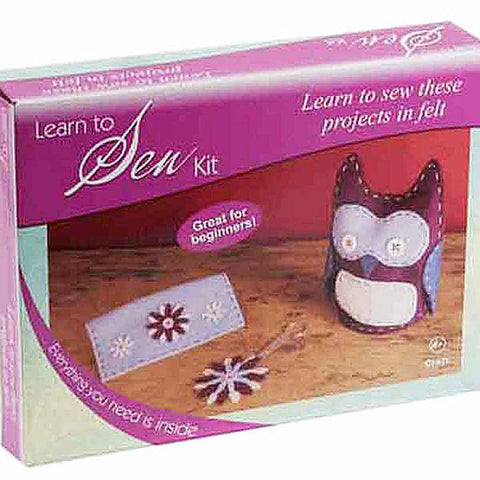 Owl Purse & Flower Key Ring - Learn to Sew Craft Kit - Craft Factory
