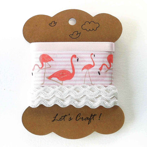 Pink Flamingo Ribbon Collection - Berisfords - 4.50 metres approx