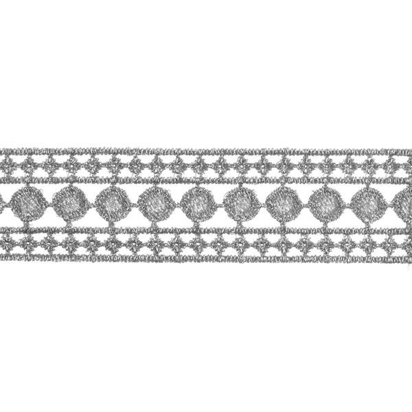 30mm Silver Metallic Lace - Trimits