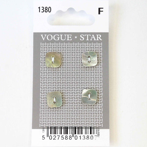 Vogue Star Buttons - Shell - 11mm - Pack of 4 - VS1380