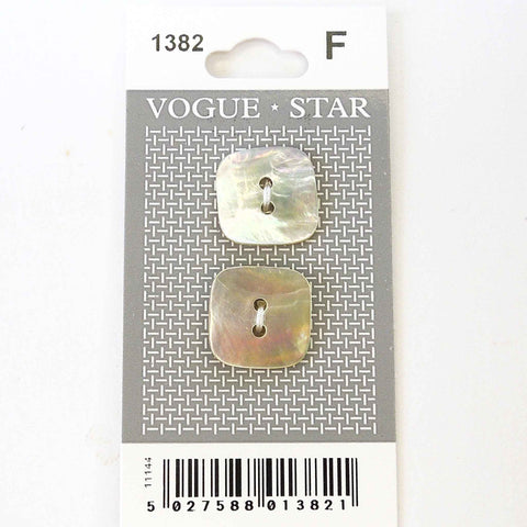 Vogue Star Buttons - Shell - 20mm - Pack of 2 - VS1382