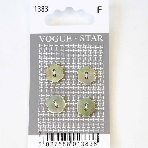 Vogue Star Buttons - Shell - 11mm - Pack of 4 - VS1383