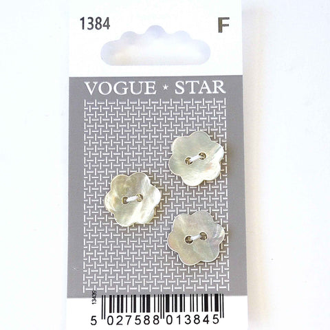 Vogue Star Buttons - Shell - 15mm - Pack of 3 - VS1384