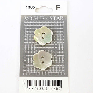 Vogue Star Buttons - Shell - 20mm - Pack of 2 - VS1385