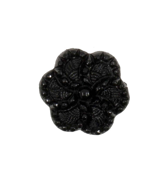 Vogue Star Buttons - Black Sparkle - 15mm - Pack of 3 - VS2174