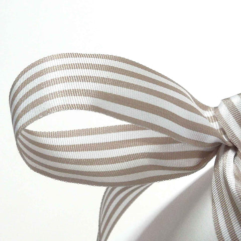 Striped Ribbon - Grey - Berisfords - 16mm