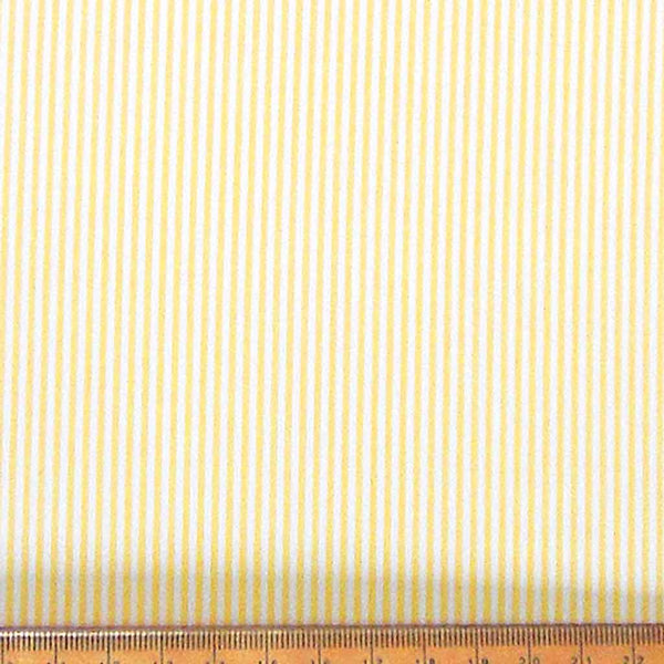 Narrow Stripe - Yellow - White - Cotton Fabric