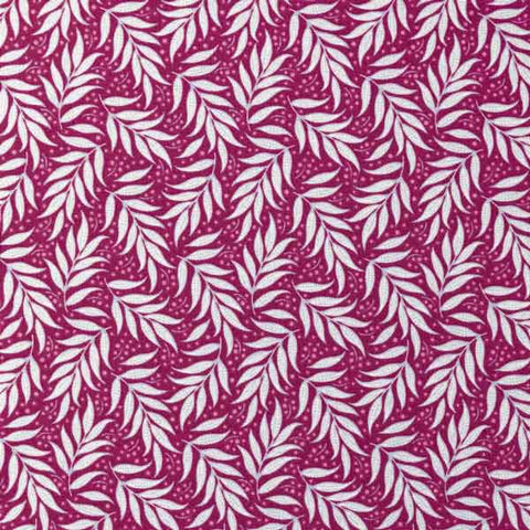 Berry Leaf Plum Cotton Fabric, Cottage Collection, Tilda 481515