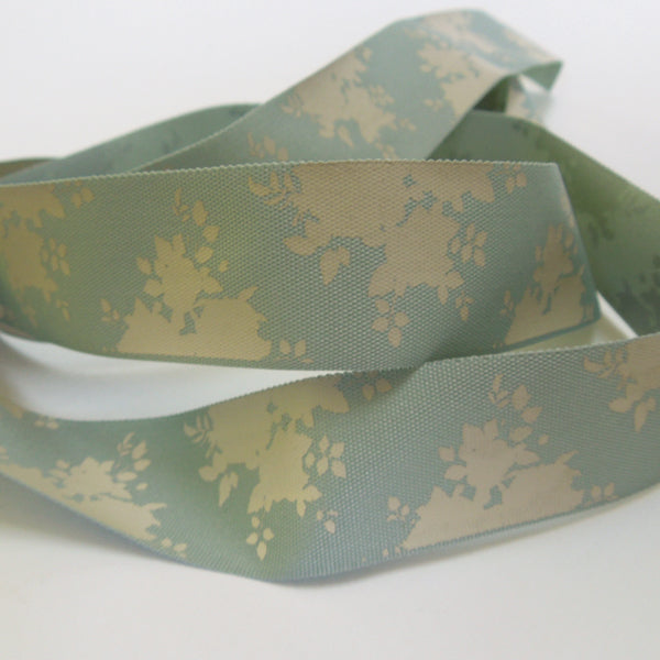 25 mm Tilda Ribbon, Sally Blue Green Ribbon 480686 from The Summer Fair Collection