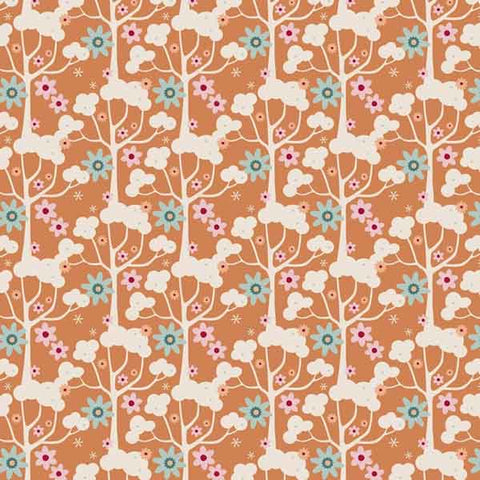 Wildgarden Honey Yellow Cotton Fabric, Spring Diaries Collection, Tilda 481082