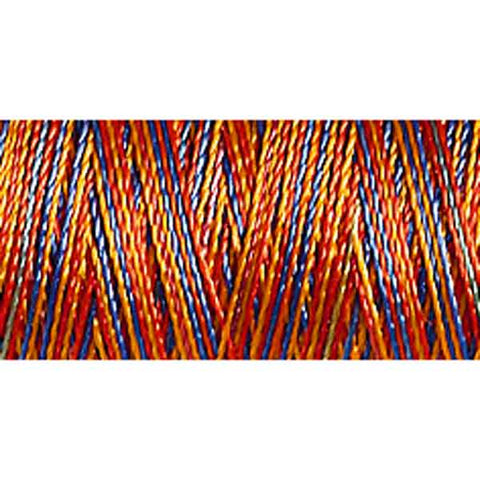 Gutermann Variegated Sulky Rayon 40 Red Gold Blue 2242 200 Metres - Sewing Thread