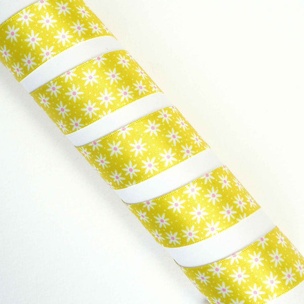 Daisy Chain Ribbon Yellow Berisfords 15mm - 25mm