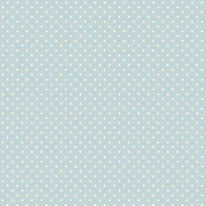 Spot On Baby Blue Cotton Fabric Makower 830/B2 - Basics Collection