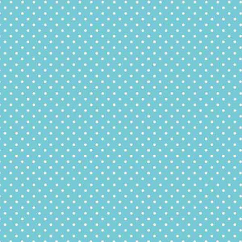 Spot On Sky Blue Cotton Fabric Makower 830/B4 - Basics Collection