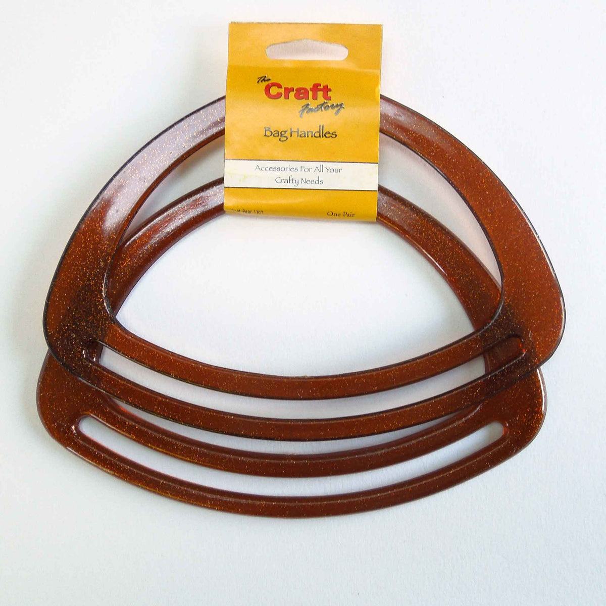 Bag Handles Oval inch Gold Glitter on Brown The Craft