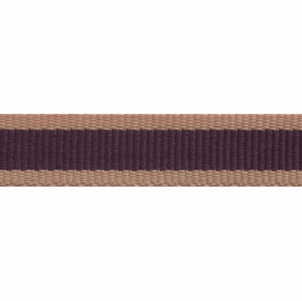 15mm Oatmeal Stripe Ribbon Wardle Grey - Berisfords