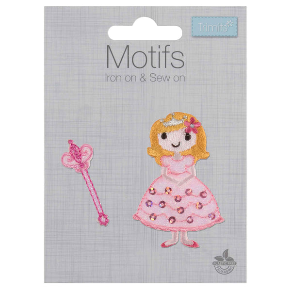 Princess and Wand Motif Iron or Sew On - Trimits CFM2\075
