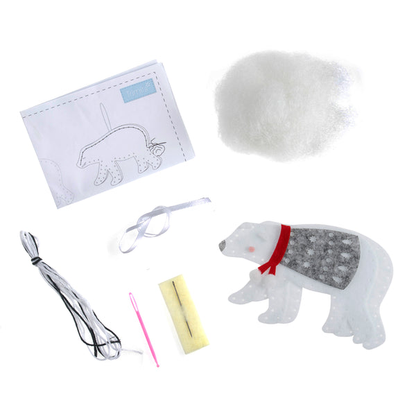 Felt Decoration Kit Polar Bear Christmas - Trimits GCK040