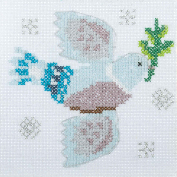Mini Counted Cross Stitch Kit Scandi Dove Christmas - Trimits GCS62