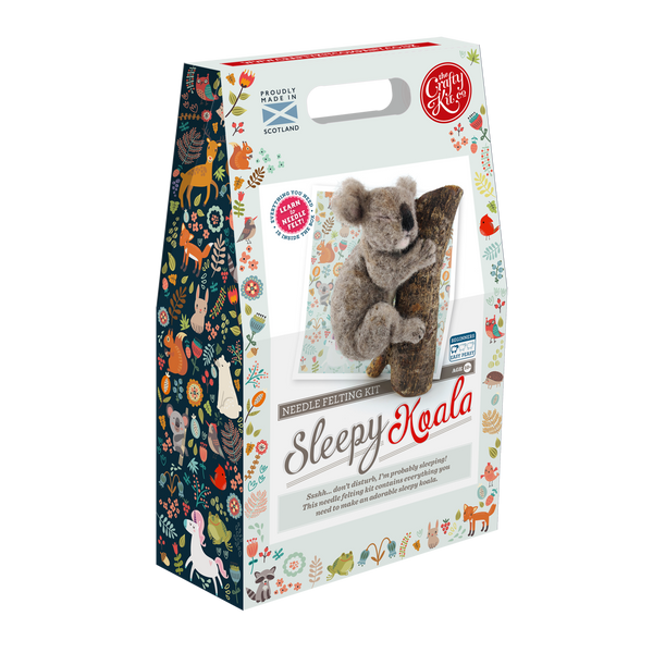 Sleepy Koala Needle Felting - The Crafty Kit Company