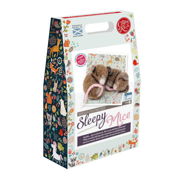 Sleepy Mice Needle Felting - The Crafty Kit Company