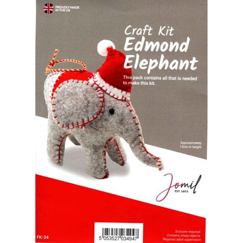 Christmas Edmund Elephant Felt Craft Kit - Jomil FK34