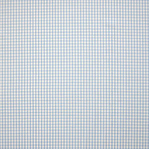 Gingham Light Blue Cotton Fabric - 3mm Check