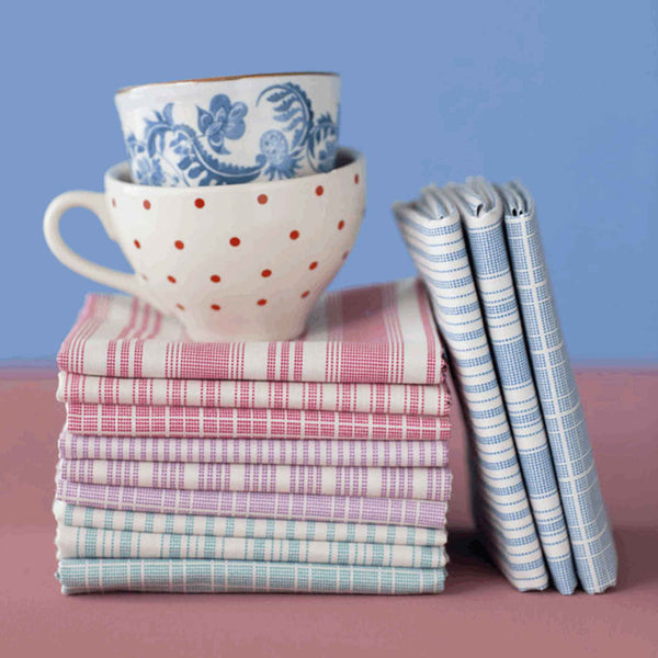 Tilda Tea Towel Basics Red/Plum Fat Quarter Bundle TD300046 - 6 pieces