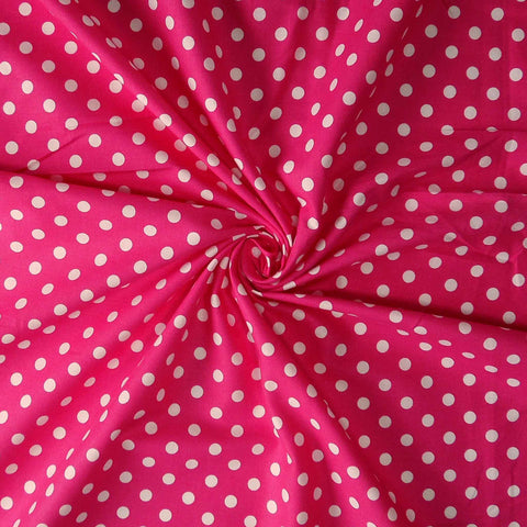 Polka Dot Bright Pink - Cotton Fabric