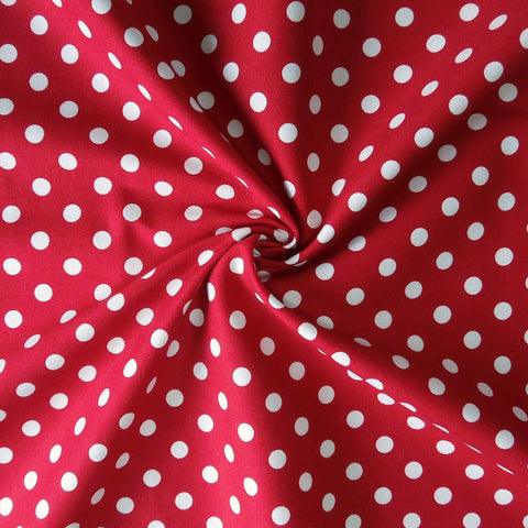 Polka Dot Burgundy - Cotton Fabric