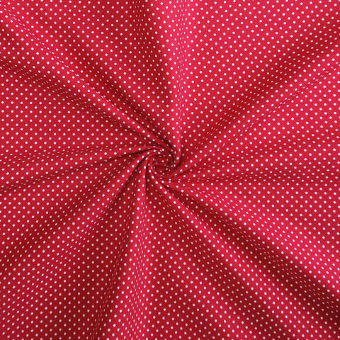 Small Polka Dot Burgundy - Cotton Fabric