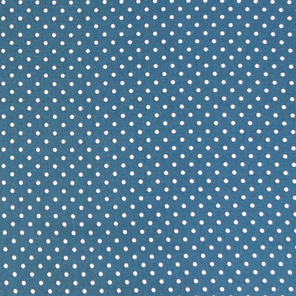 Small Polka Dot Denim Blue - Cotton Fabric