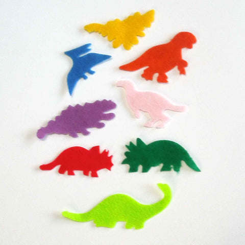 Dinosaurs - Coloured Felt Shapes