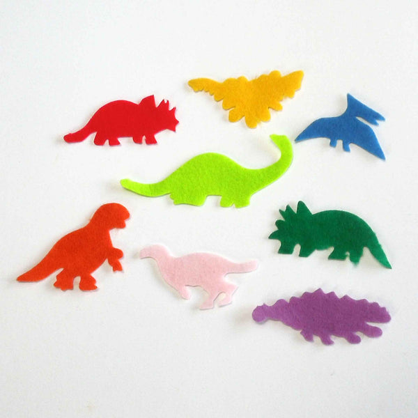 Dinosaurs - Coloured Felt Shapes