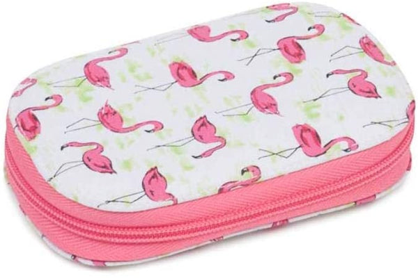 Pink Hobby Gift TK05/473, Zipped Kit, Flamingo Flock Travel Sewing Kit
