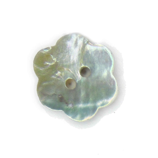 20mm Flower Natural Shell 2 Hole Buttons - Pack of 6