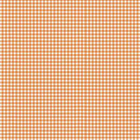 Orange Gingham Cotton Fabric by Makower 920/N64 Forest Collection