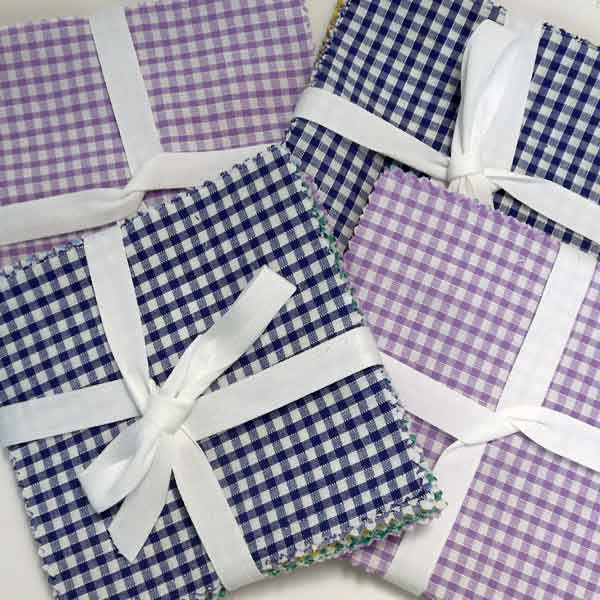 Patchwork Pack Coloured Gingham 5 Inch Squares - 30 Pieces