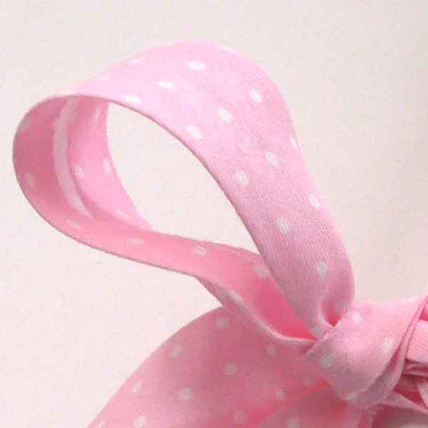 20mm Cotton Bias Binding Pink and White Polka Dot - Single Fold