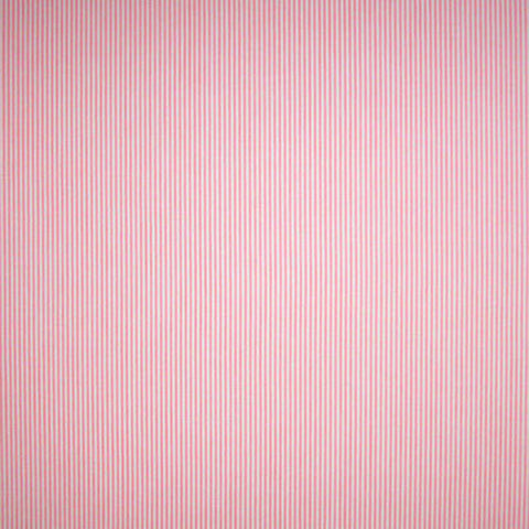 Narrow Stripe Light Pink White - Cotton Fabric