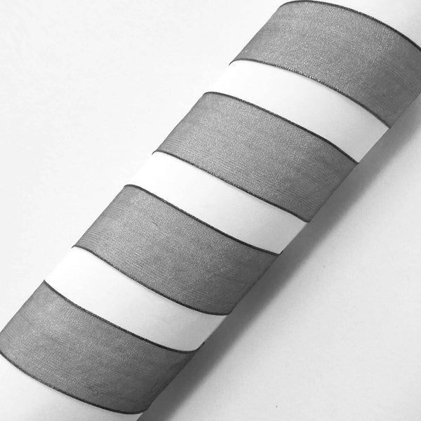 Super Sheer Ribbon Smoked Grey Berisfords 10mm - 25mm