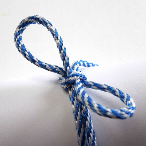 3mm Bakers Twine- Peacock Blue White - Berisfords