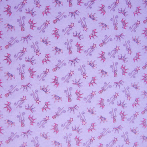 Lilac Wands and Tiaras Cotton Fabric - Timeless Treasures C3262