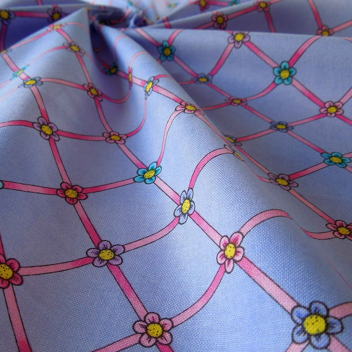 Lilac Flower Trellis Cotton Fabric - Timeless Treasures 2091/L - At Th ...