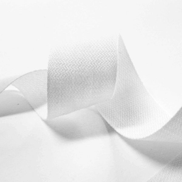 25mm White Woven Cotton Tape