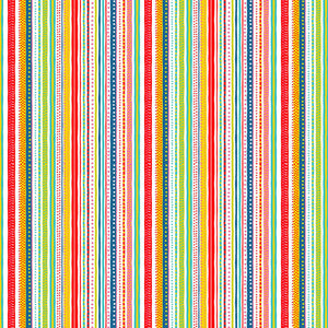 Makower Stripe and Gingham Fabrics, Pool Party Stripe Fabric 2445/R
