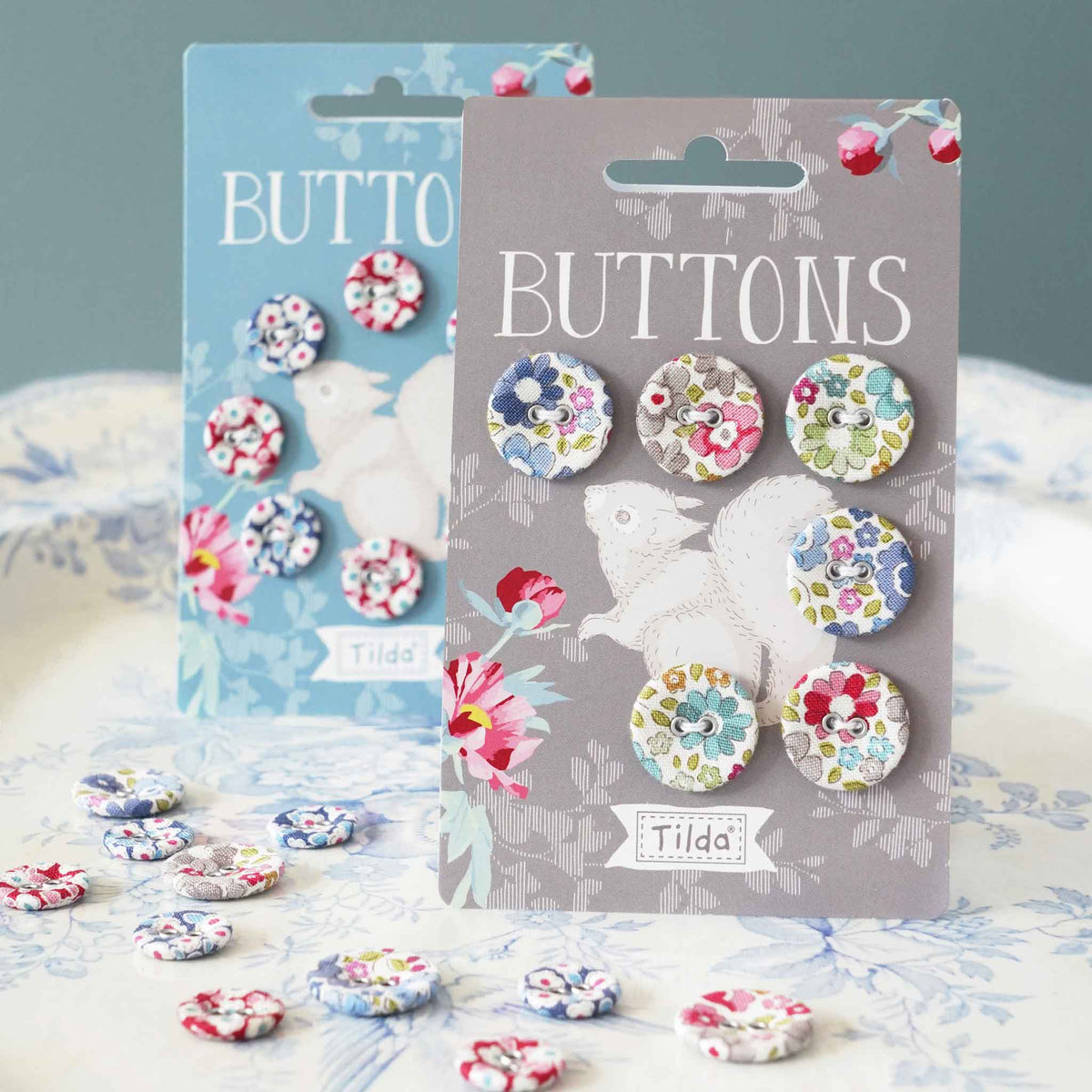 Tilda Buttons – Fabric and Ribbon