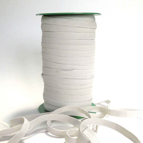 10 mm White Flat Elastic for Sewing and Crafts