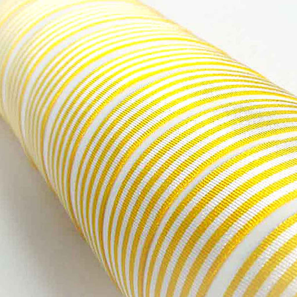 Striped Ribbon - Yellow - Berisfords - 9mm - 16mm - 25mm
