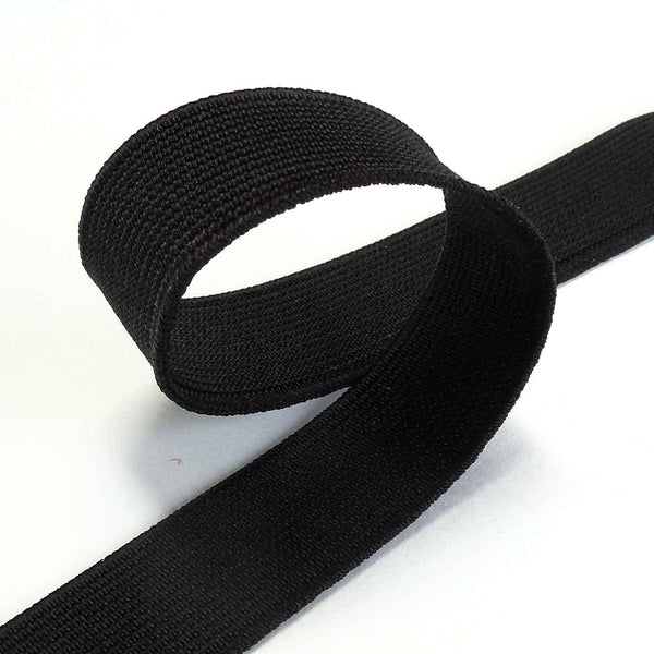 19mm Flat Elastic - Black - White - for Sewing and Crafts